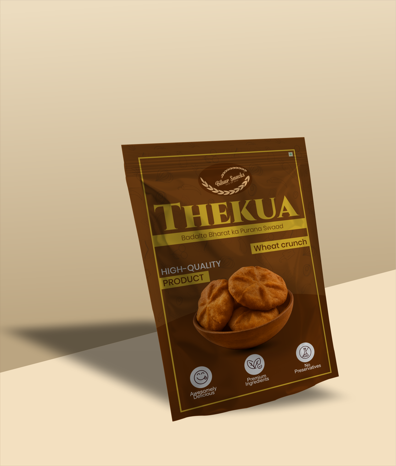 Bihar Snacks Premium Thekua – Authentic Maithili Sweet Delight (Single Pack 250g)